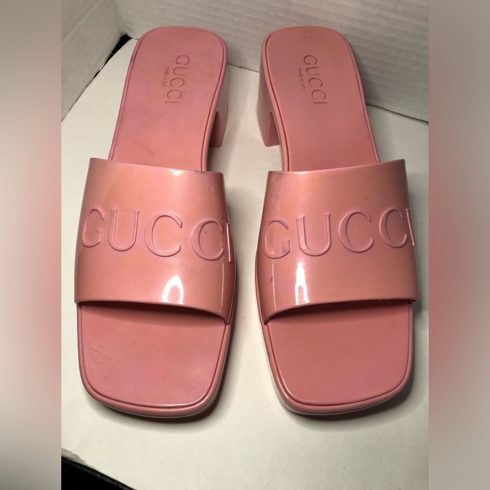 Gucci Wild Rose Pink Women's Slide Sandals size 39 US9 - Picture 5 of 17